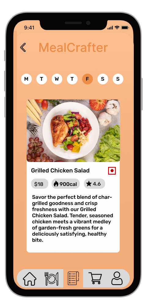 Find Meal Screen